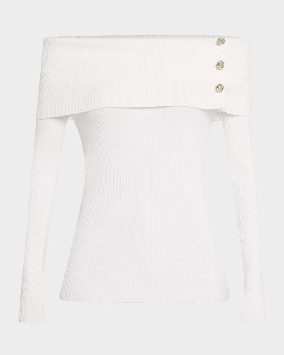 The Imani Ribbed Off-Shoulder Sweater